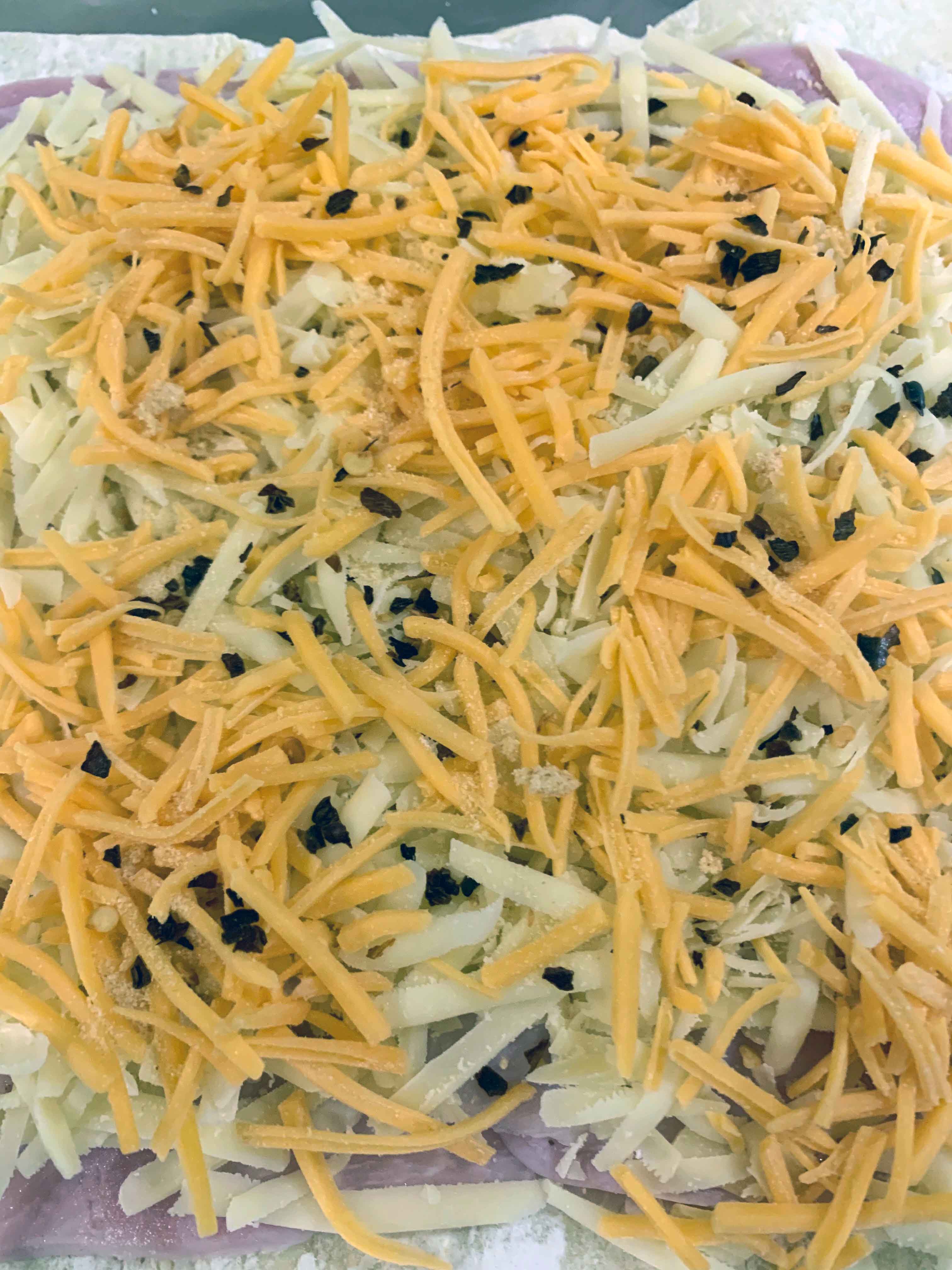 Ham and Cheese Pastry Puffs.